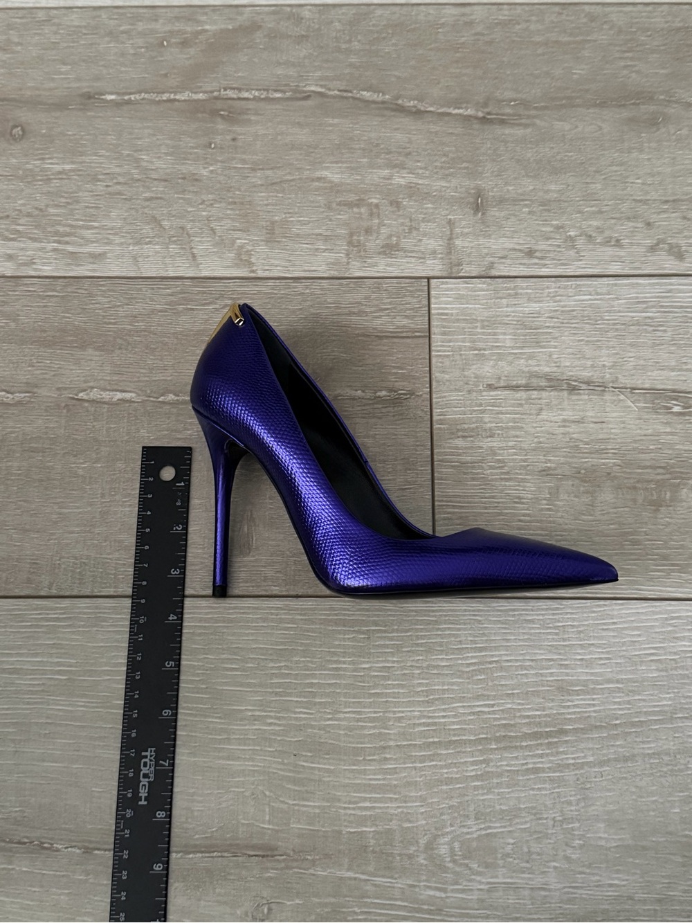 Tom Ford Purple Pointed Stiletto Heels with Gold Heel T women 37 U.S. 7 pumps - Picture 6 of 6
